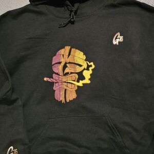 Gildan Black Hoodie with Vibrant Graphic